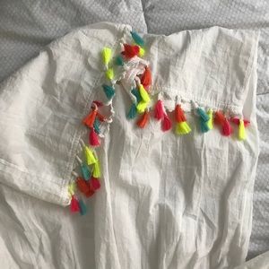 small off the shoulder  F21 dress with tassels